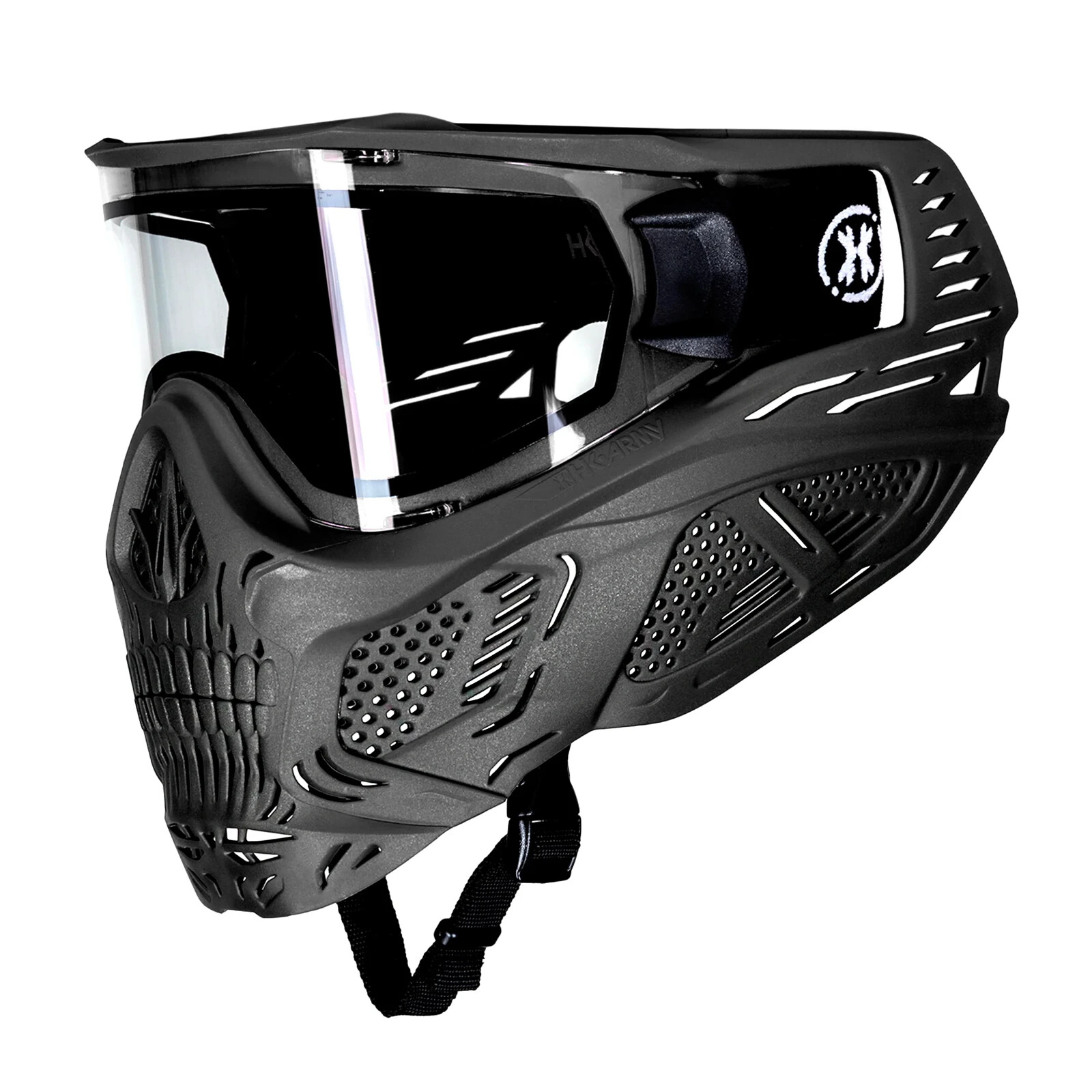HK Army HSTL Skull Thermal Paintball Airsoft Goggles Mask - Black w Clear Lens