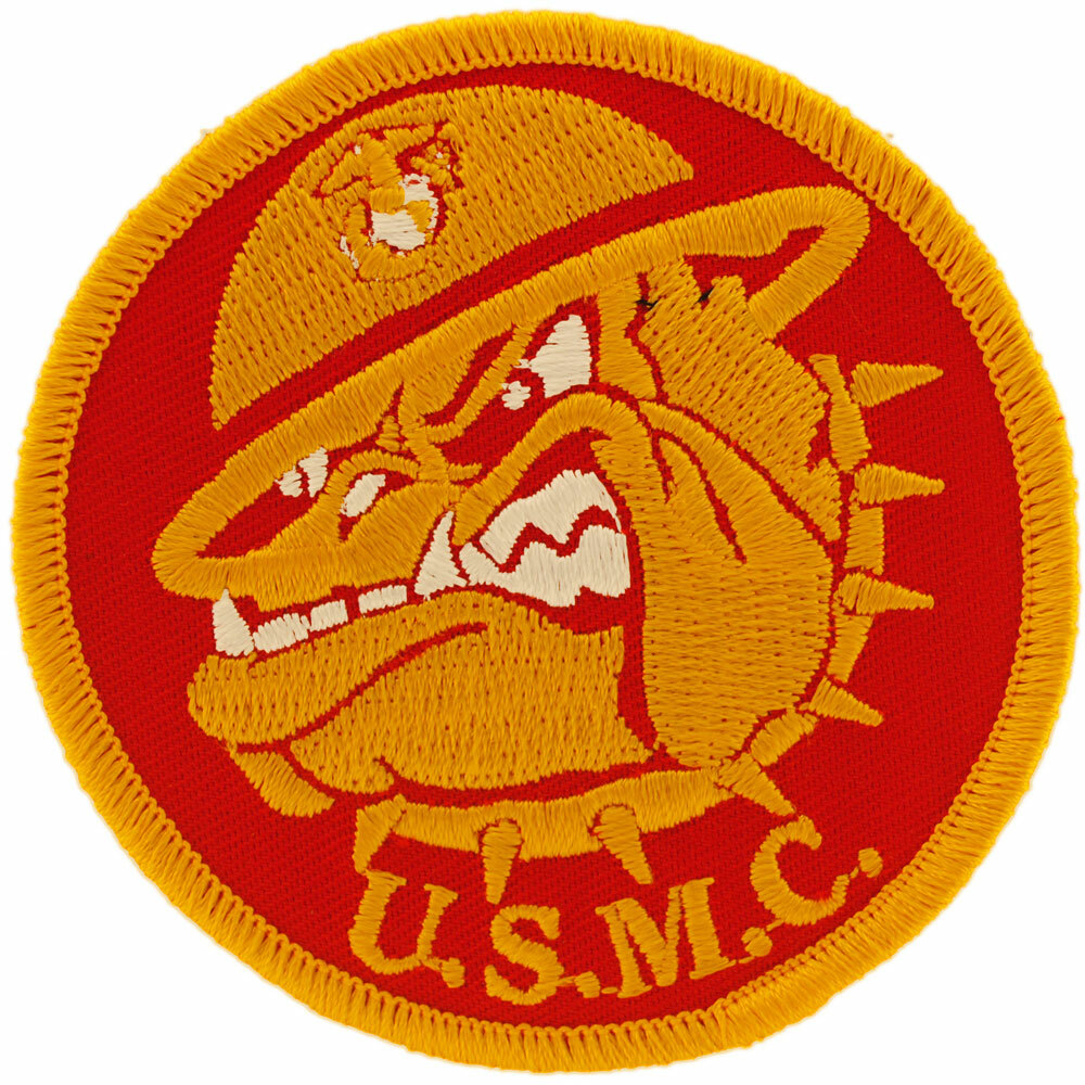 MARINE CORPS BULLDOG Embroidered Shoulder Patch 3" (1215)