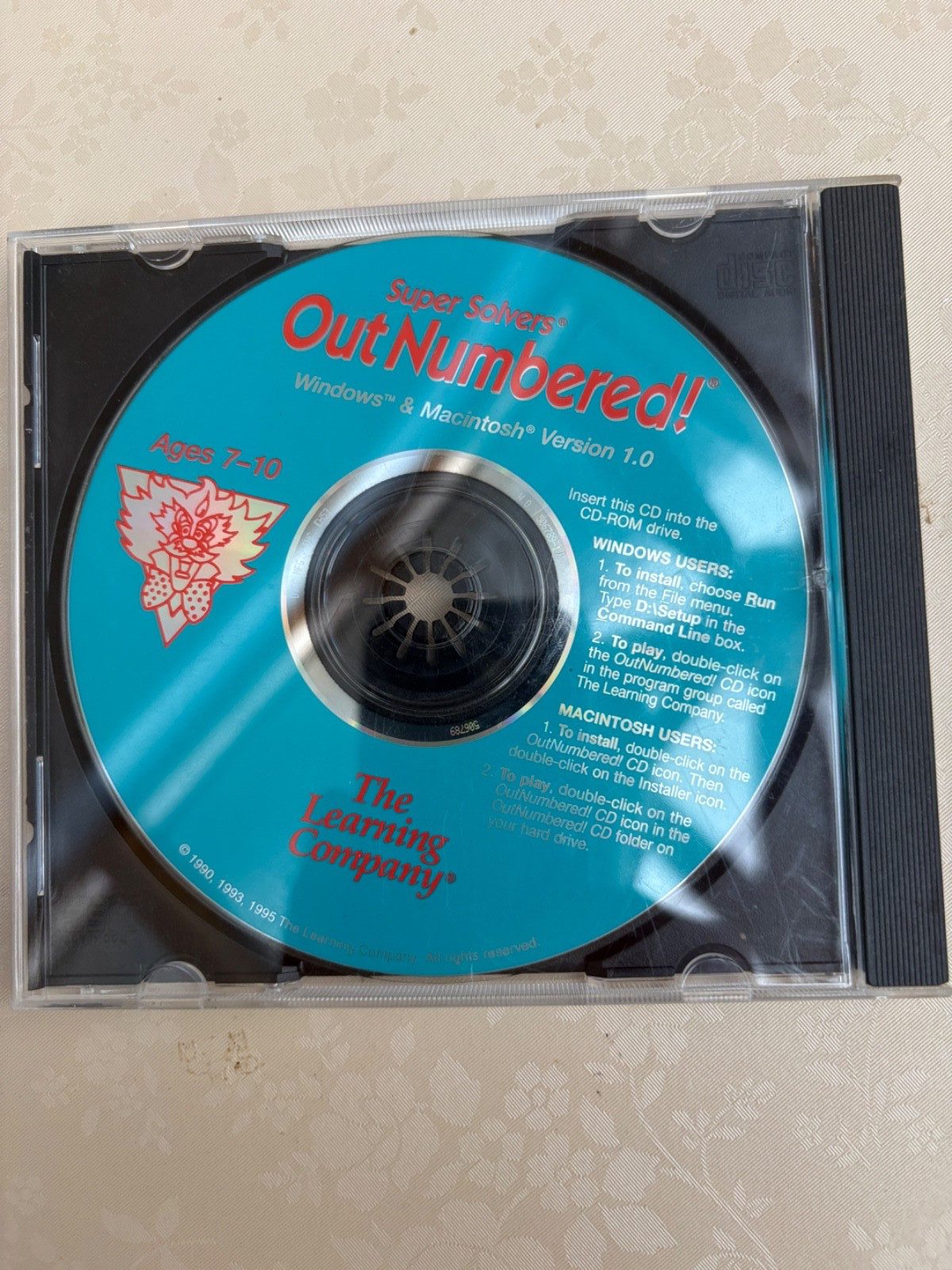 LEARNING CO OUT NUMBERED WINDOWS & MACINTOSH VERSION 1.0 CD-ROM