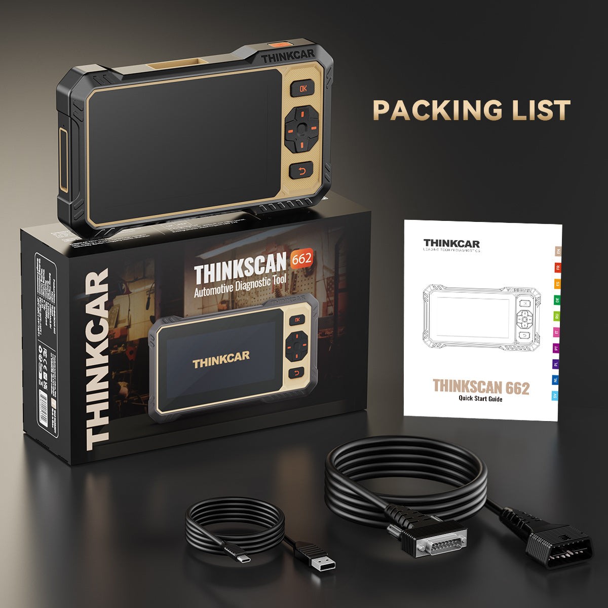ThinkScan 662 Lifetime FREE Update Scanner ABS SRS 4-System Diagnose Active Test