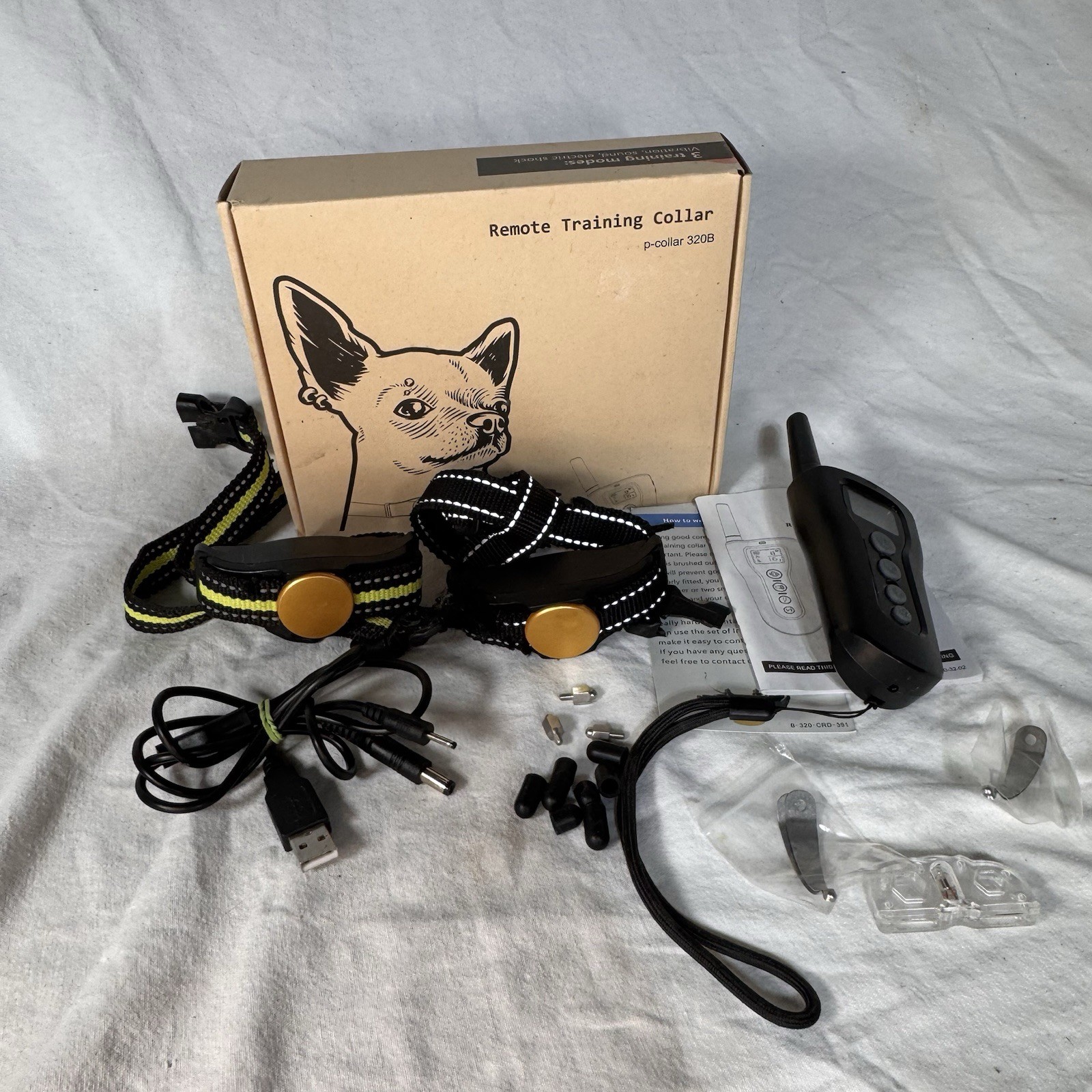 Set Of 2 Dog Training Shock Collar with Remote - P-COLLAR 320 ~ NEEDS COLLARS
