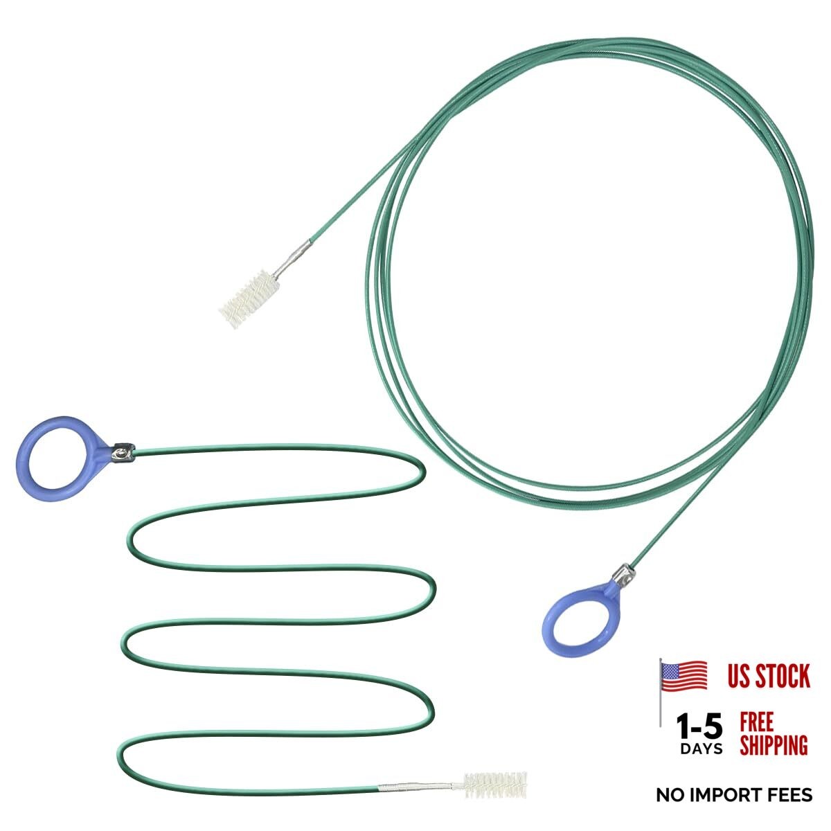 2 Pack8 Inch Long Flexible Tube Cleaning Brush,Flexible Drain 1 118 inches