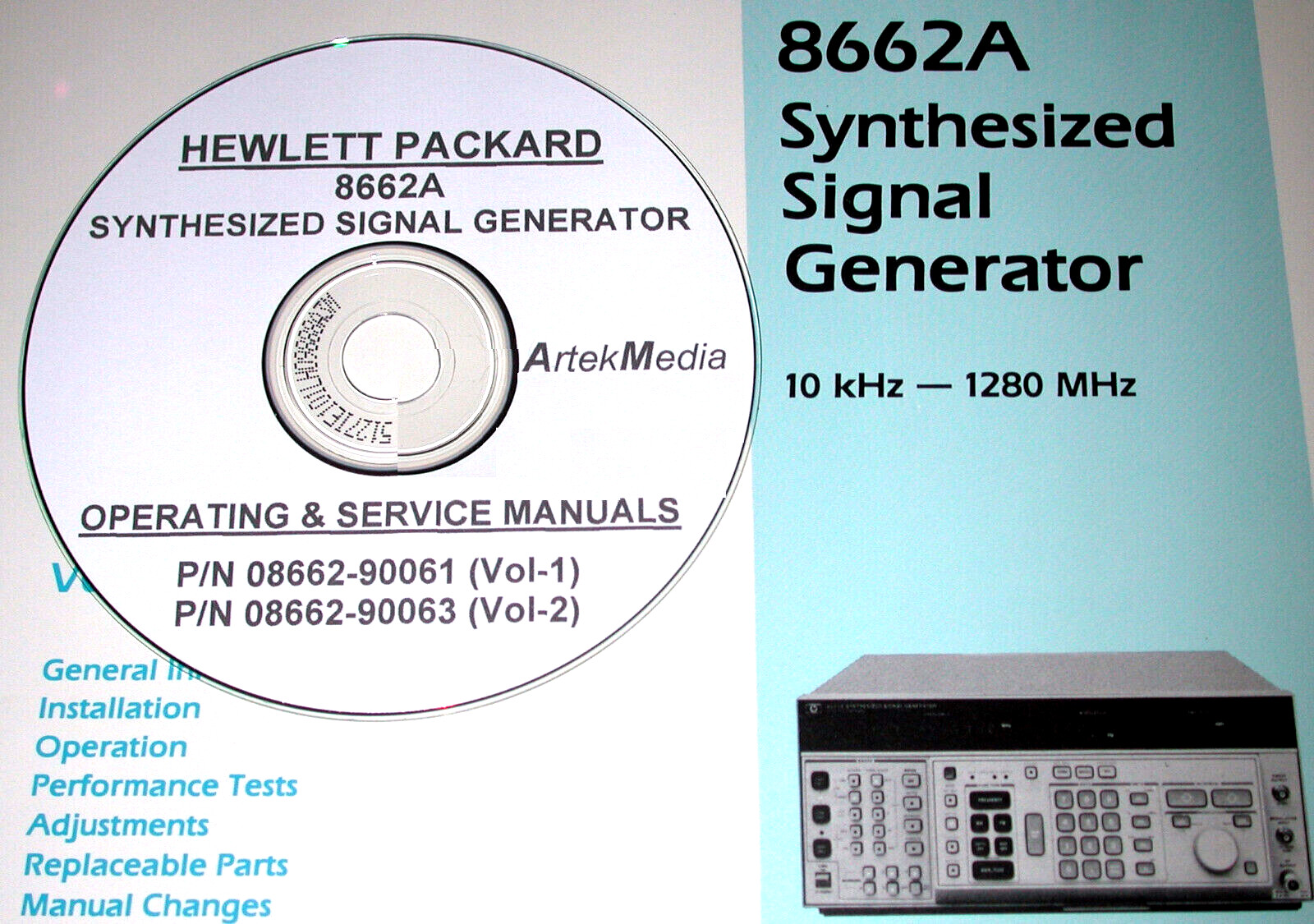 HP 8662A Synthesized Signal Generator OPERATING & SERVICE MANUALS 2 VOL 758pgs
