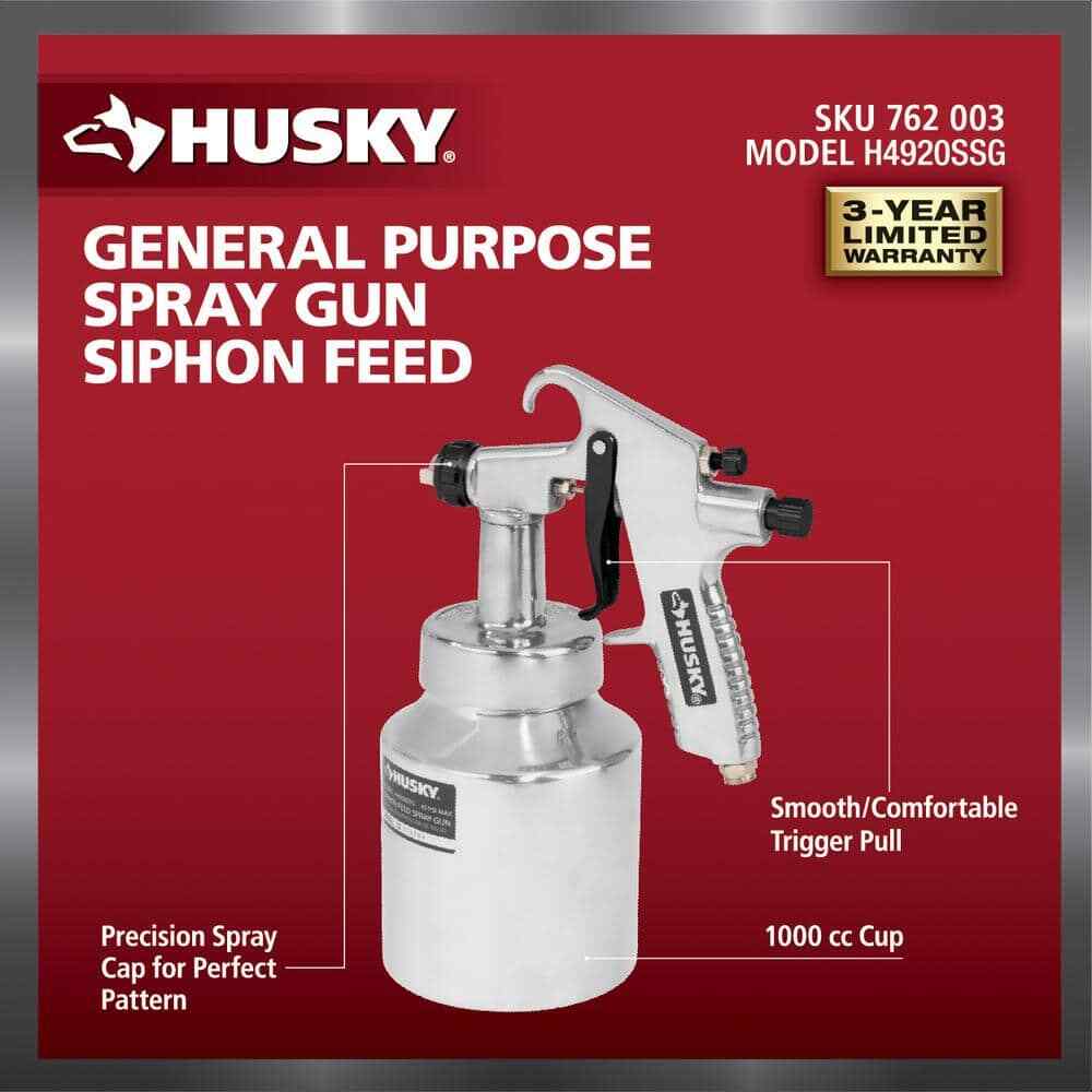 Husky Siphon Feed General Purpose Spray Gun