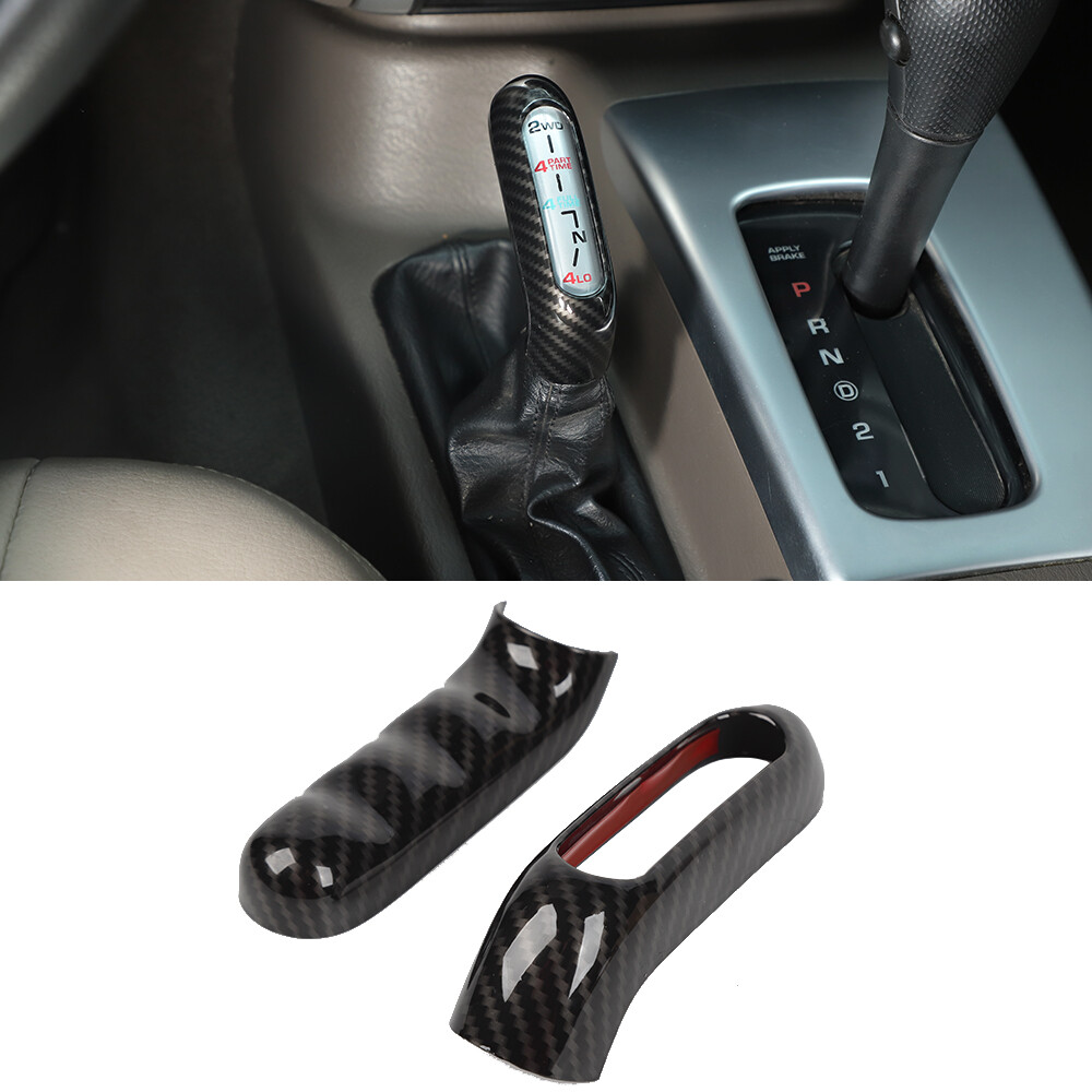 Carbon Fiber Four Wheel Drive Handle Brake Cover Trim For Jeep Liberty 1999-2007