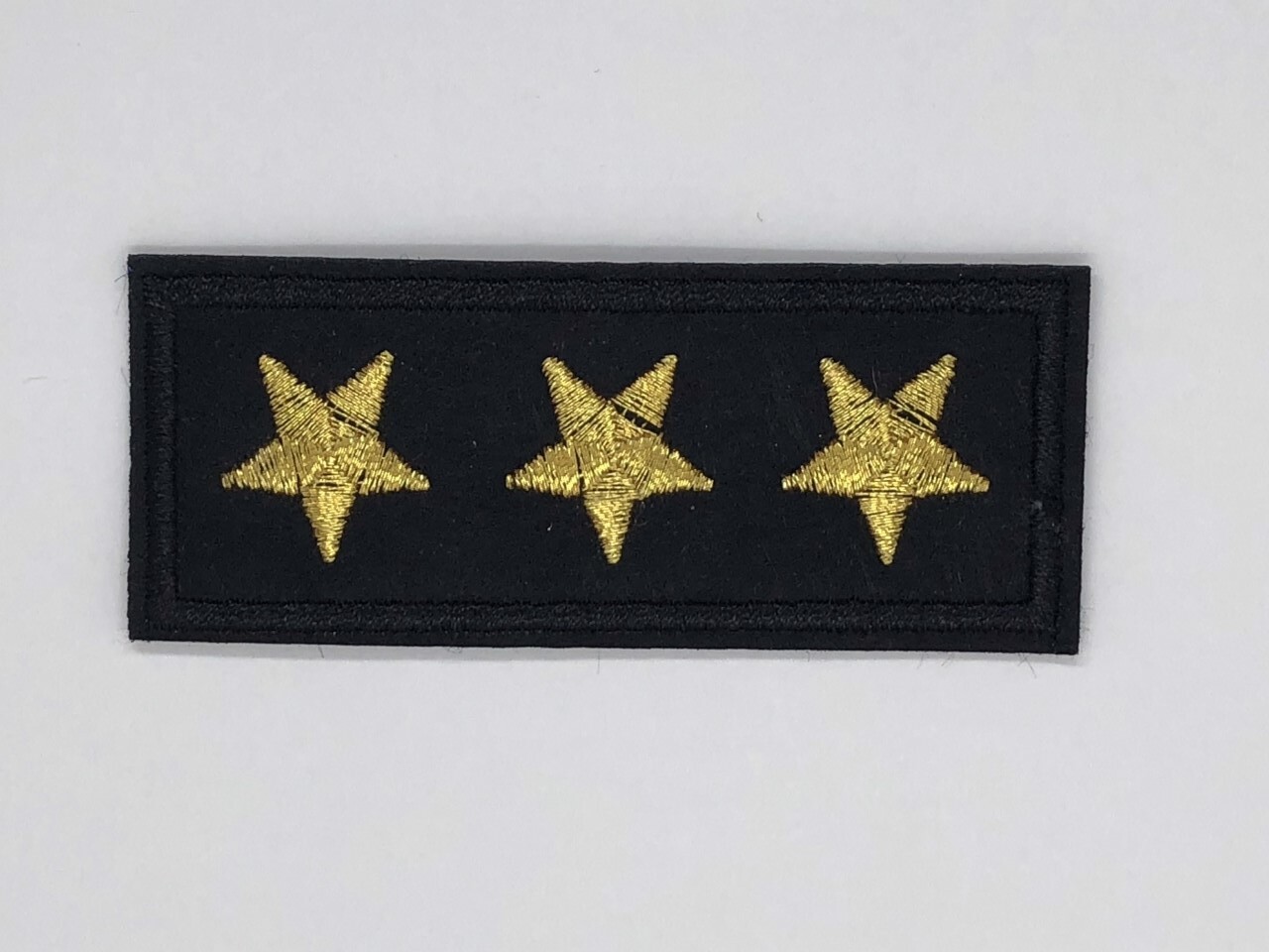 Military Black and gold three Pointed Star Patch Vintage  Shoulder  Sew-On