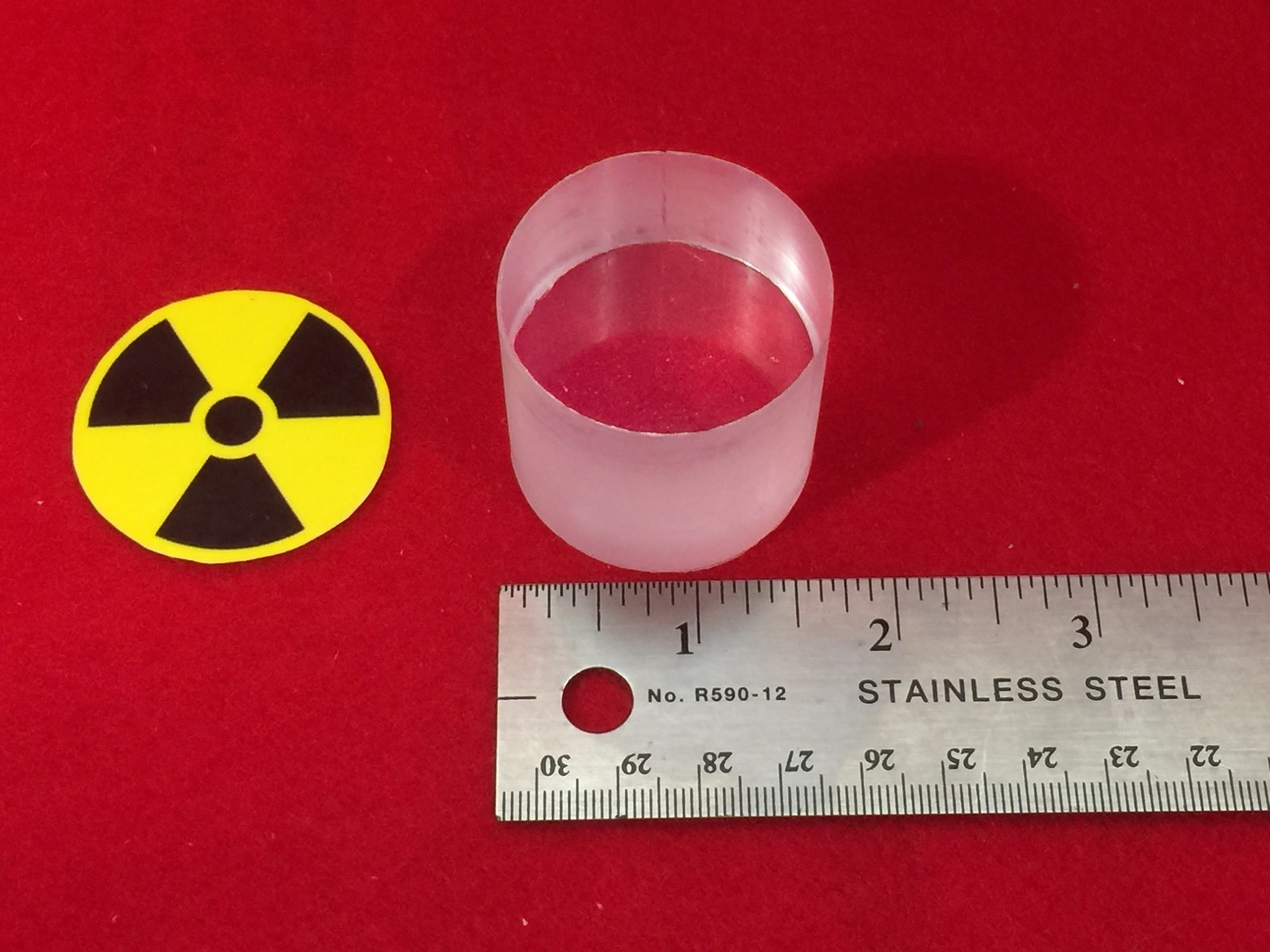 Bicron BC408 Plastic Scintillator 1-9/16" diameter by 1.5" length (40mm X 38mm)