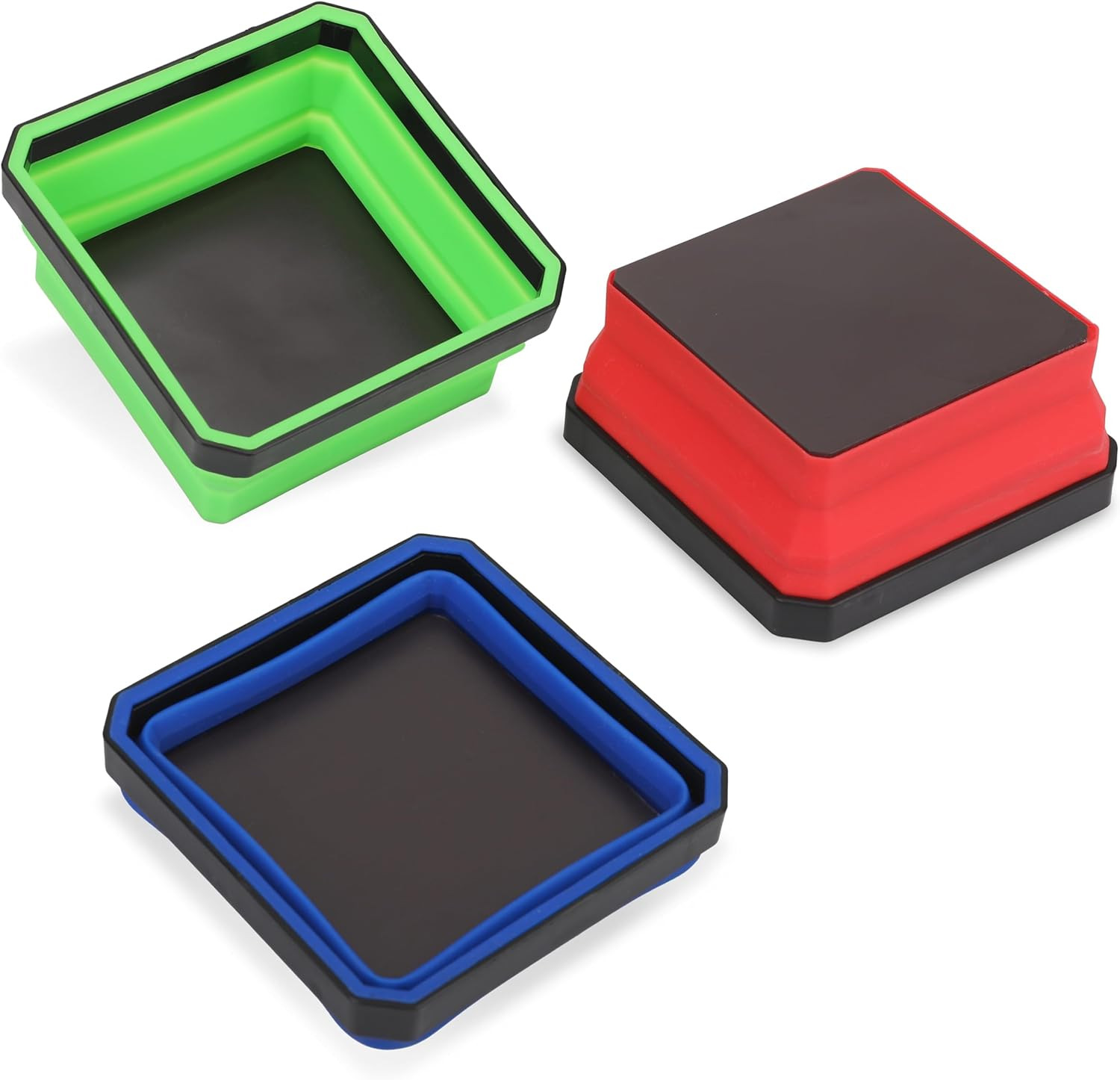 PR1ME Upgrade Collapsible Magnetic Parts Tray Set, 3 Pack, Foldable Magnetic Too