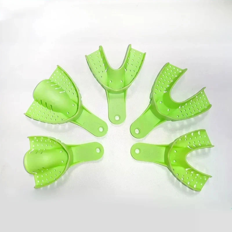 10Pcs Dental Impression Tray Mesh Plastic Kit Impression Denture Disposable