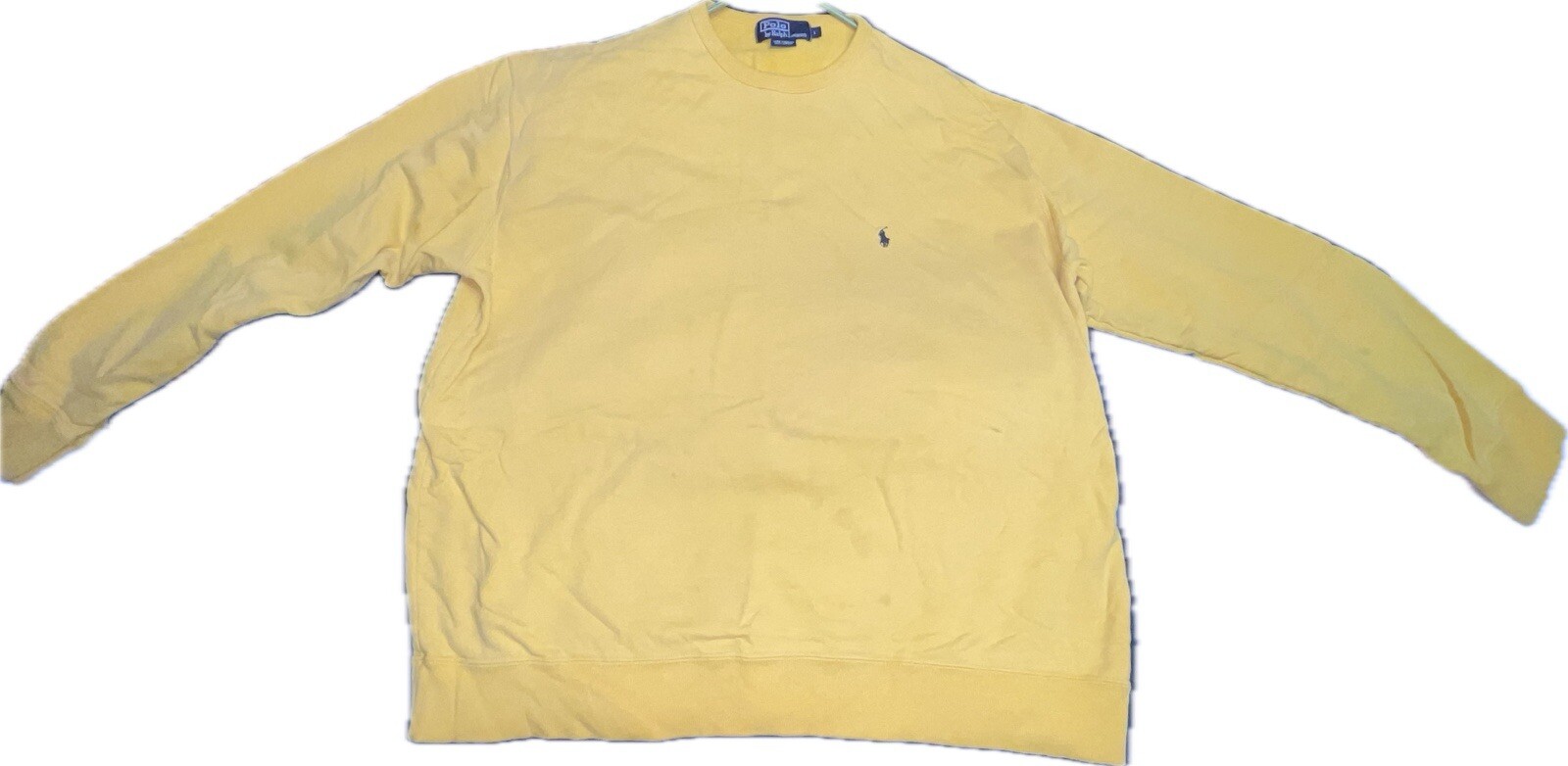 Polo By Ralph Lauren Vintage Yellow Sweater 100% Cotton Men’s L