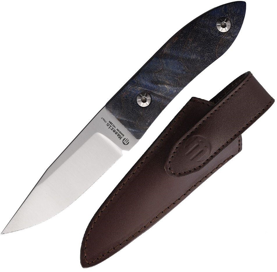 Maserin AM22 Fixed Knife 2.75" 14C28N Sandvik Steel Full Tang Blade Wood Handle