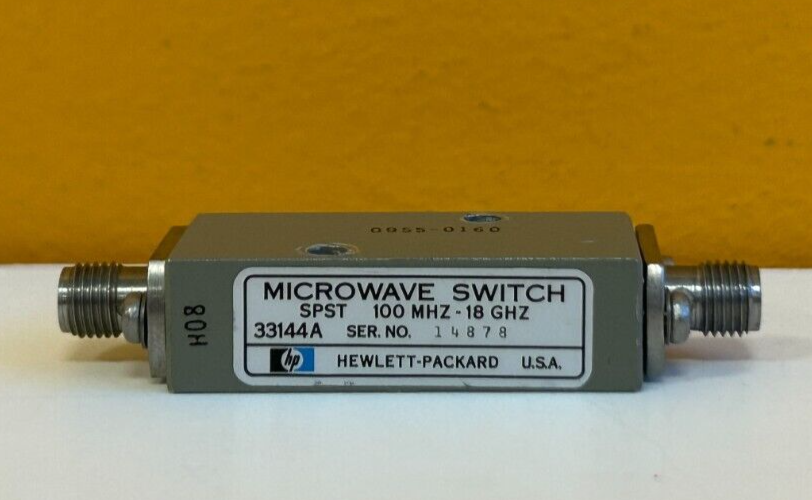 HP / Agilent 33144A 100 MHz-18 GHz, SMA (F-F), SMC (M) Microwave Switch. Tested!
