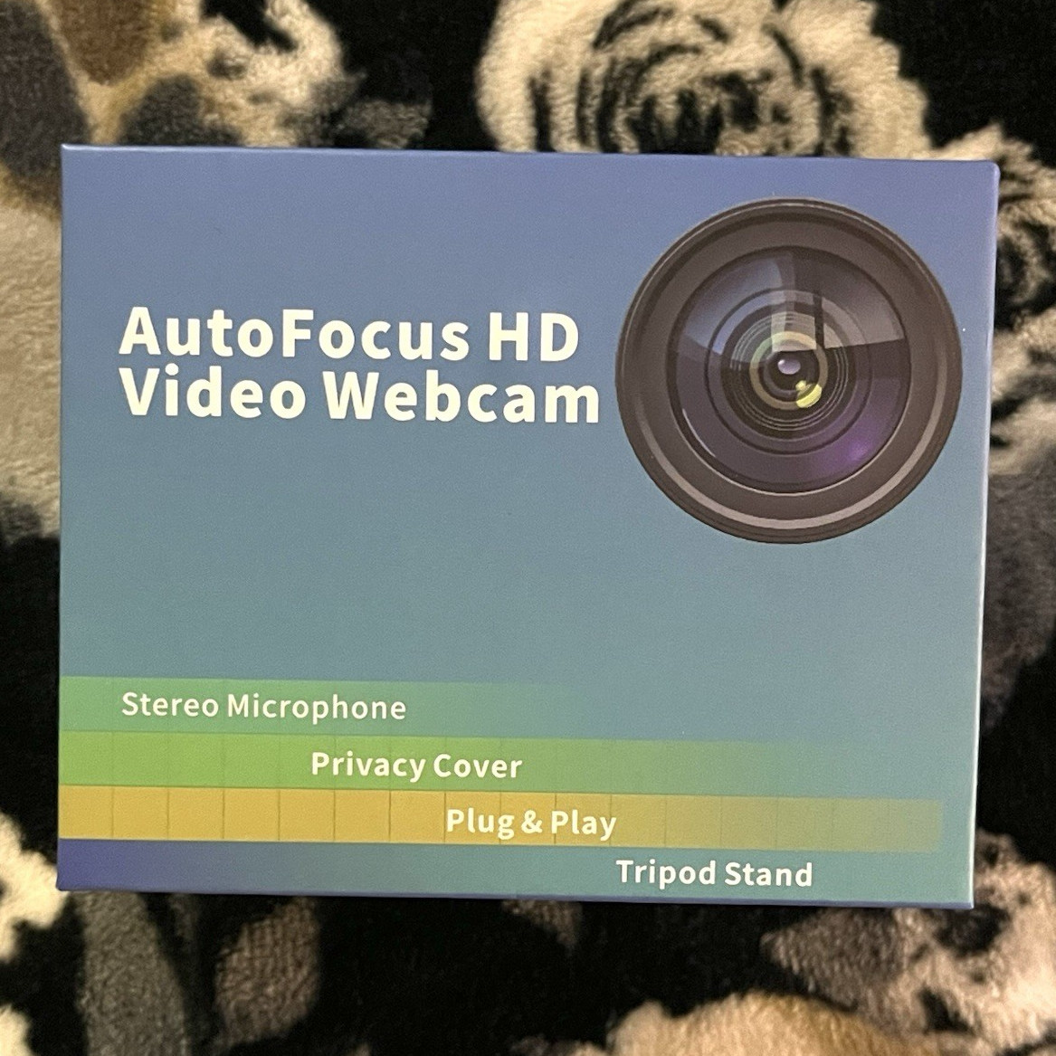 1080P AutoFocus HD Webcam USB 2.0 Built-In Mic Plug & Play Privacy Cover