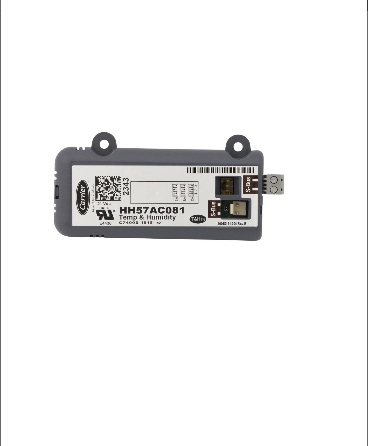 Carrier HH57AC081 Temperature/Humidity Sensor, Honeywell Compatible C7400S1018