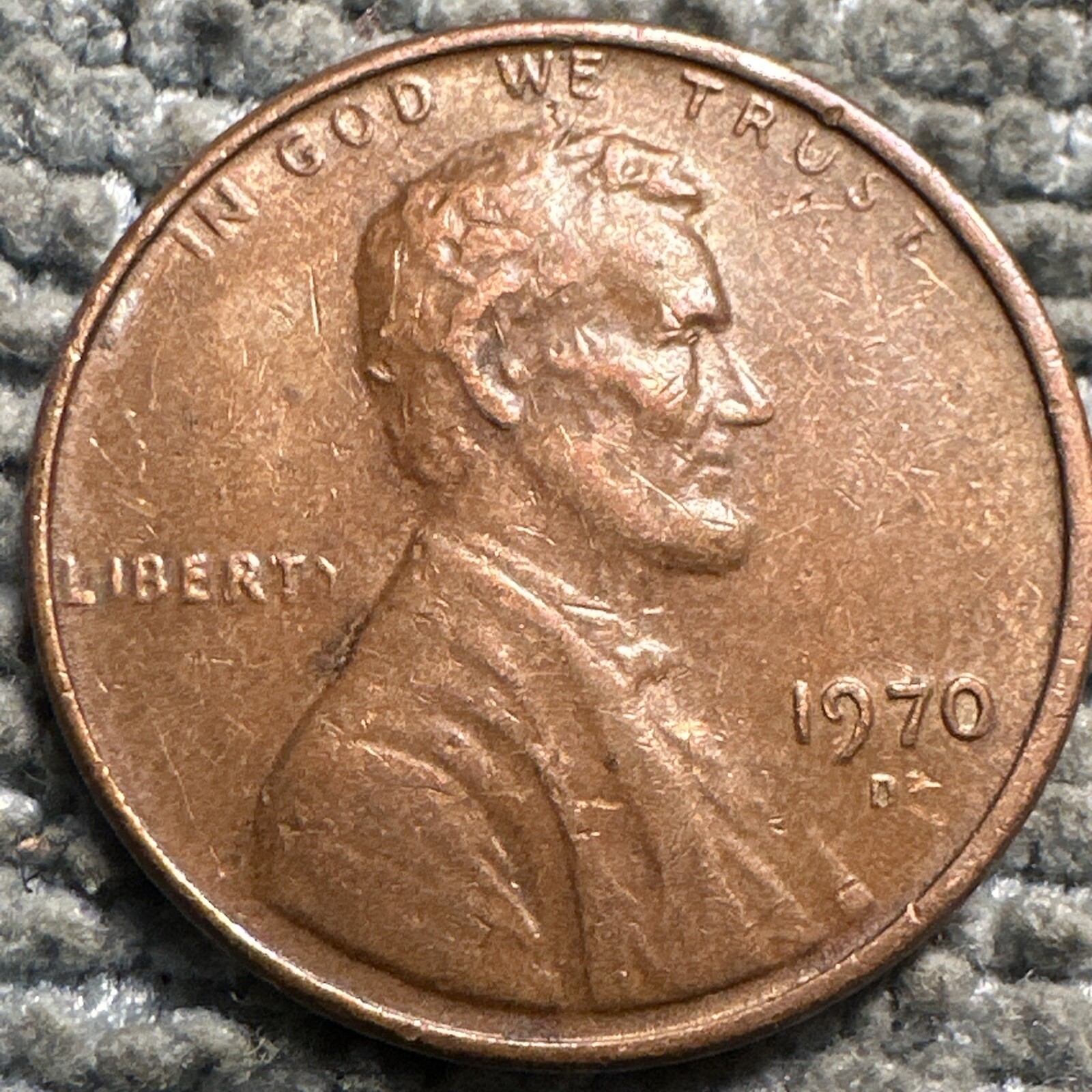 1970 D Lincoln Memorial Cent With A Doubled Die Reverse Machine Doubling