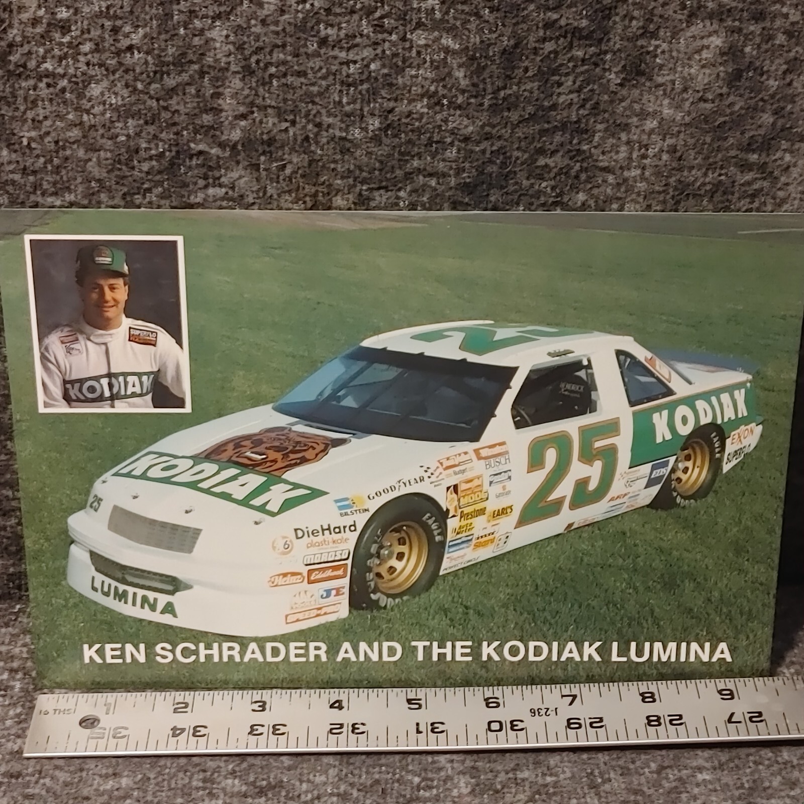 Kenny Schrader #25 Kodiak Chevy Lumina NASCAR Hero Card 1991-9 X 6-