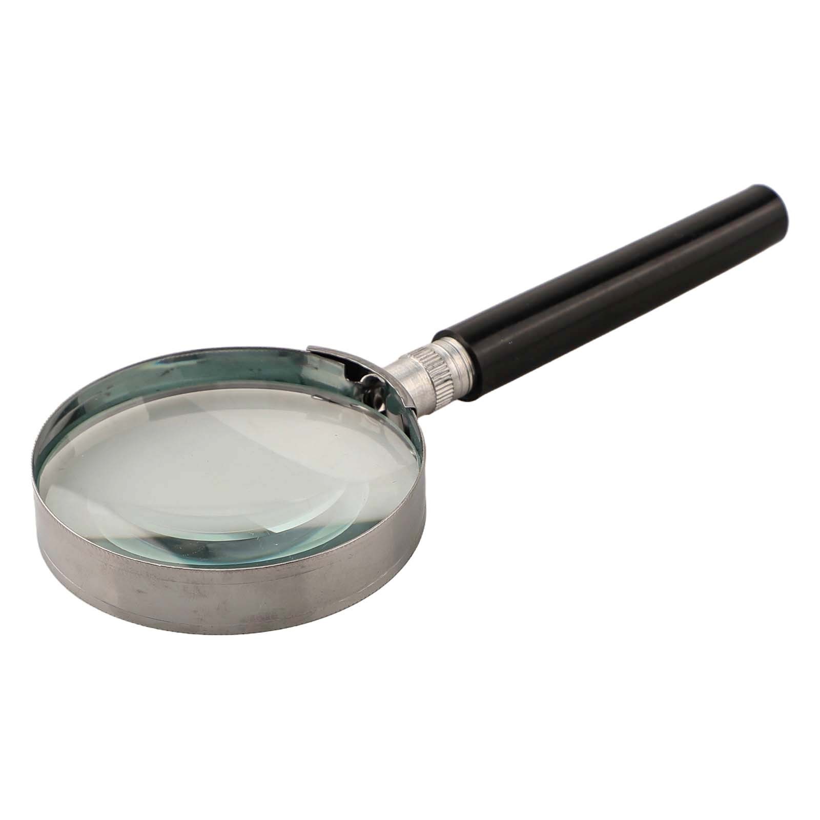 Portable Magnifying Glass 5X Magnification Metal Handle 60mm Lens Diameter