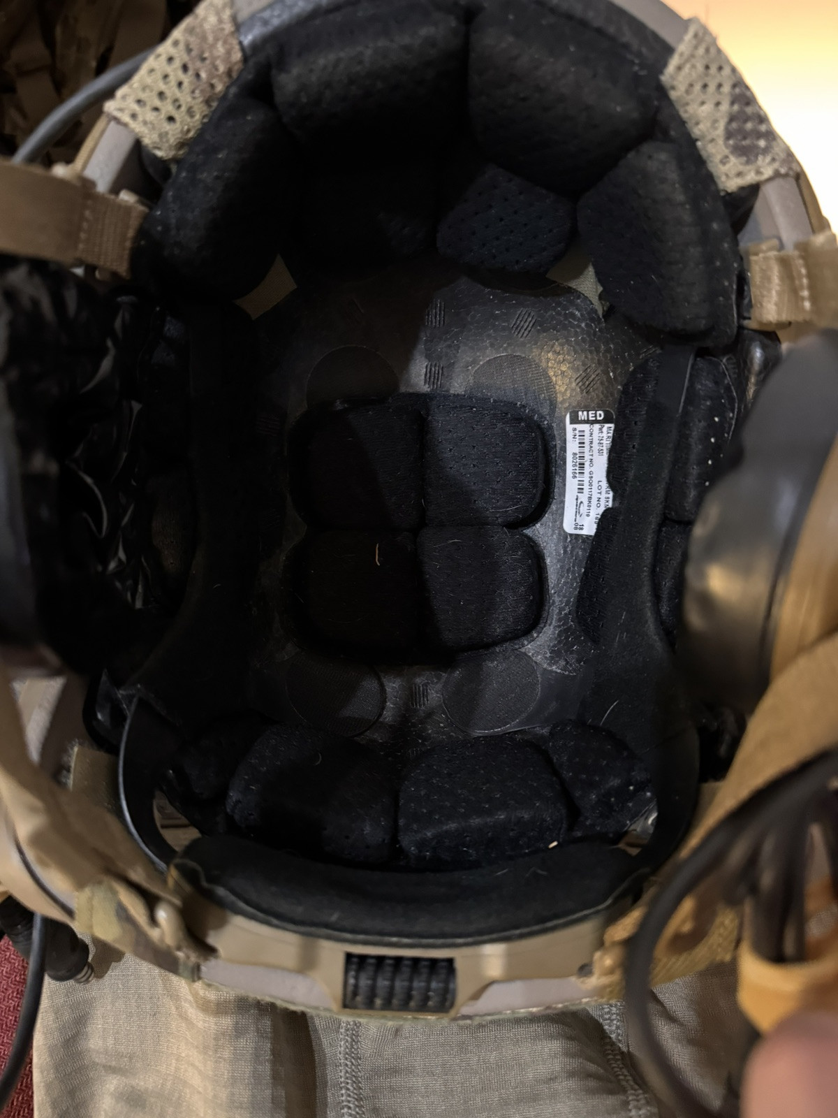 RARE Ops-Core FAST Ballistic Helmet Medium Tan With Peltors CAG SOF Ranger