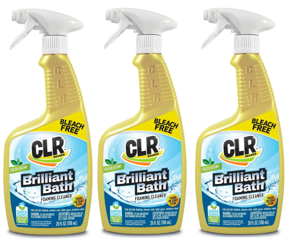 CLR Brilliant Bath Foaming Multi-Surface Cleaner, Fresh Scent, 26 fl oz (3 Pack)