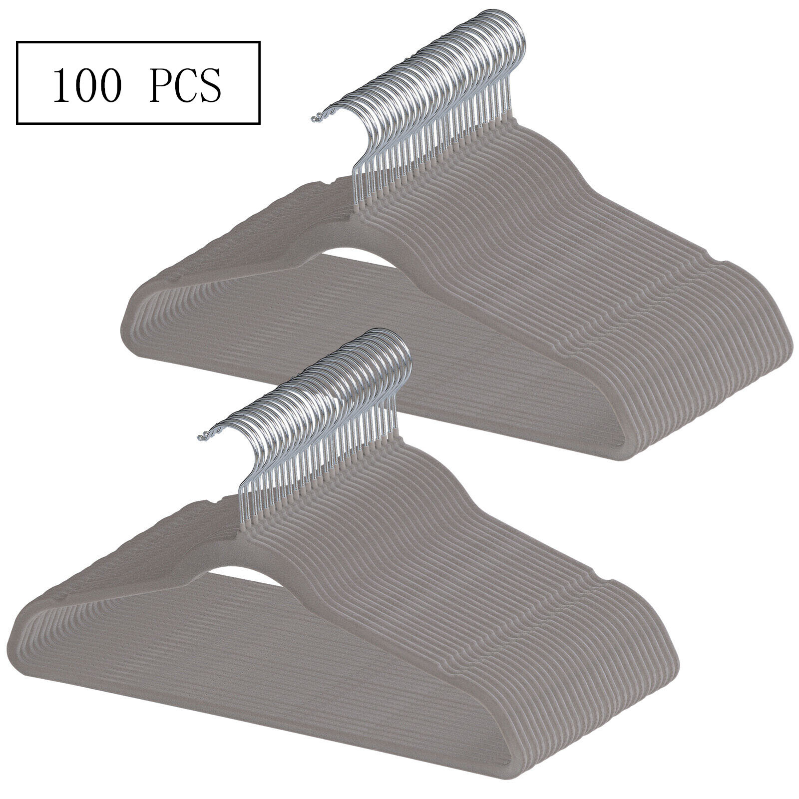 100 Pack Velvet Clothes Hangers Premium Suit Clothes Hangers for Coat, Dress