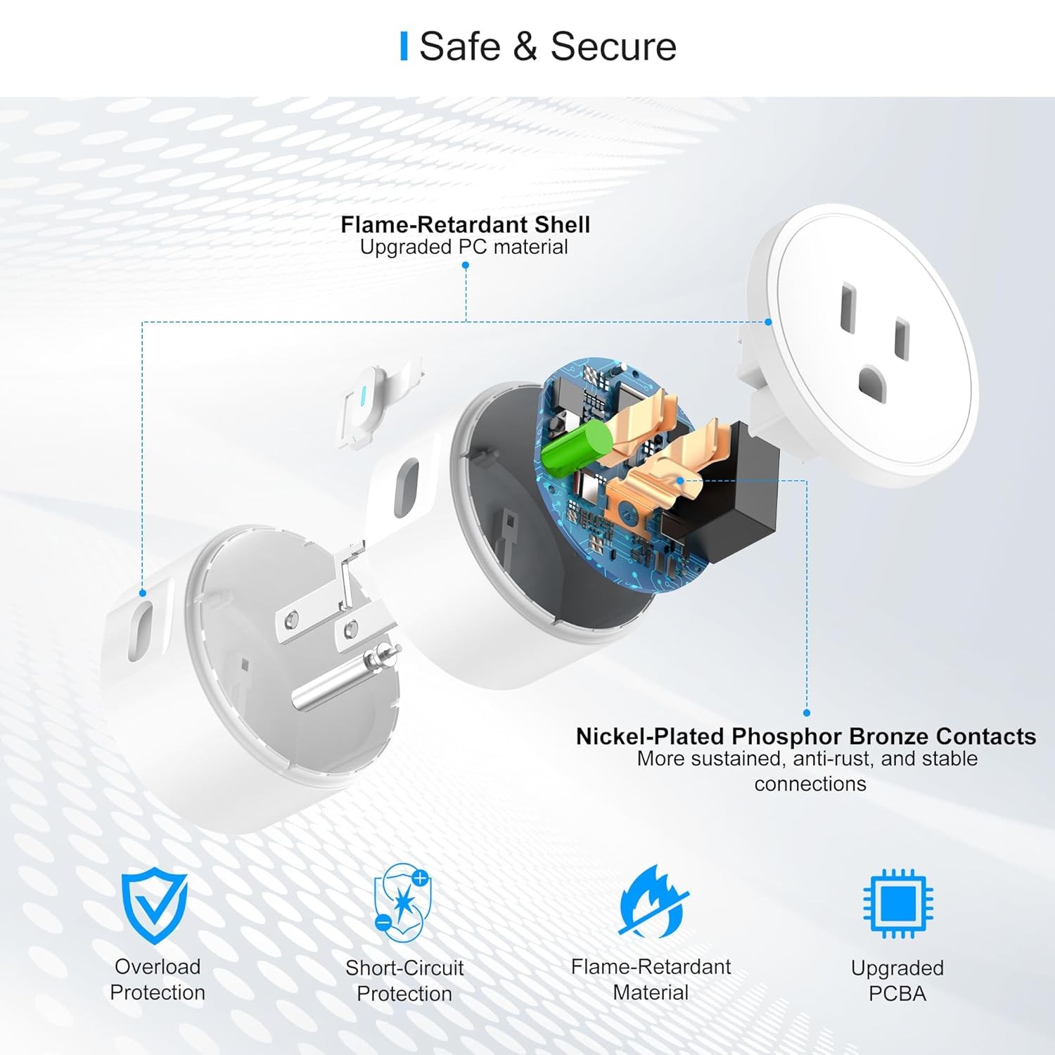 Smart Plug WiFi Outlet Works with Alexa Google Home, Timer Control 2Pack