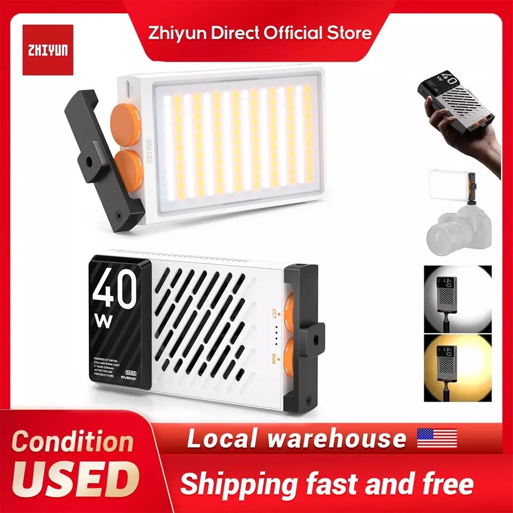 Zhiyun M40 Video Light 40W 2700K-6200K Bi-Color Pocket Photography Fill Light
