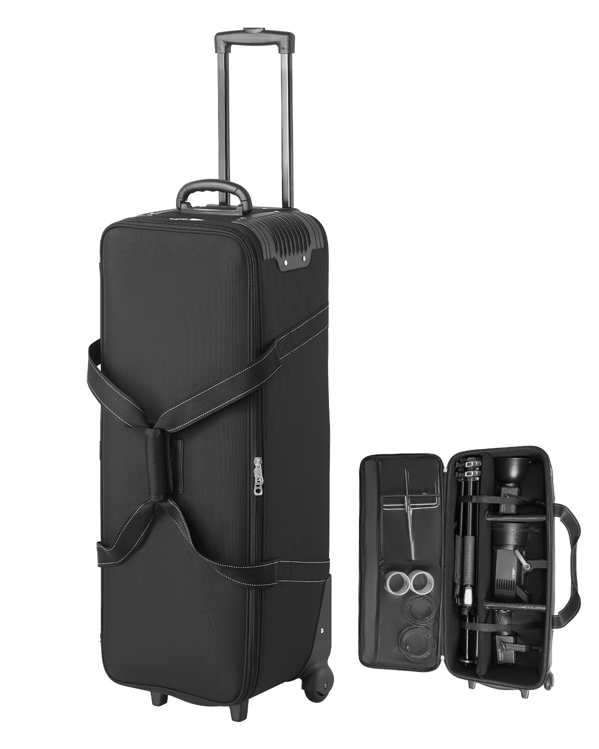 Studio Equipment Trolley Case 46.46 x 14.57 x 11.81 in Rolling Camera Carry Bag