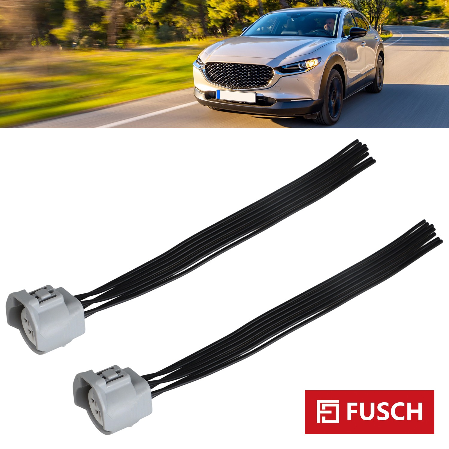 Front Turn Light Connector Wiring Harness Pair for Mazda 2020-21 CX-30 G4Y767SH3