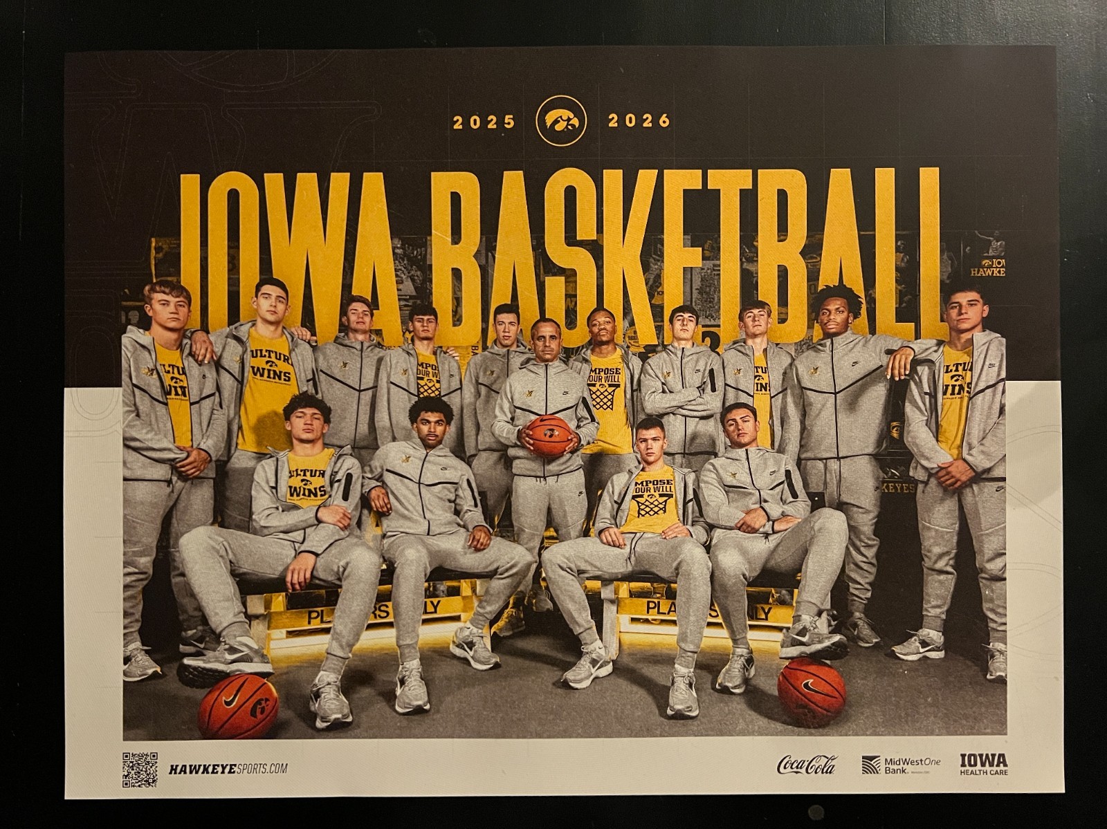 2025-2026 Iowa Hawkeyes Official Basketball Football Etc. Poster Build Ur Bundle