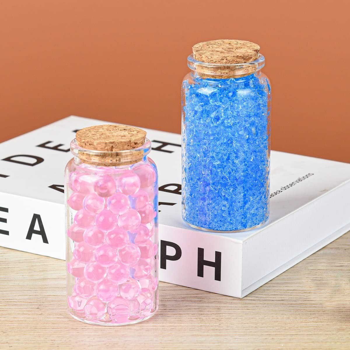 3PC100ML Empty Glass Jars with Cork Stoppers for DIY Art Crafts Projects