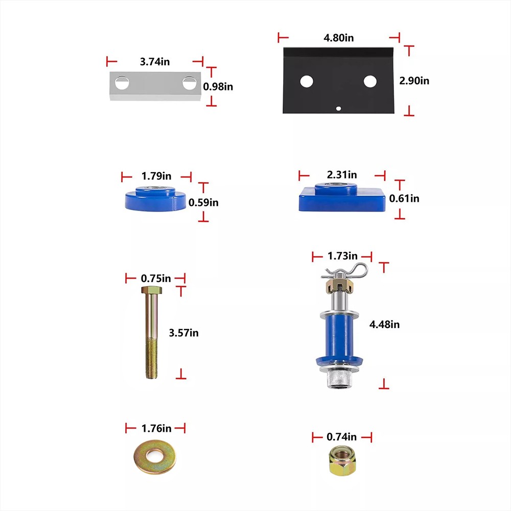 Engine Hood Hinge Pivot Bushing + Mounting Bolt Set Kits For Peterbilt 378 379✨