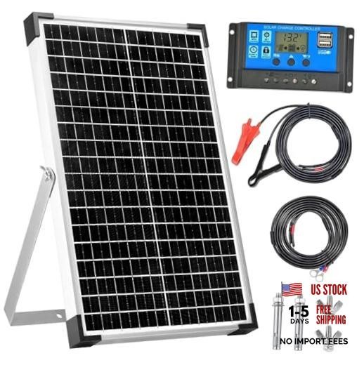 12V Solar Battery Charger Solar Panel Kit | with 10A PWM Charge Controller 30W