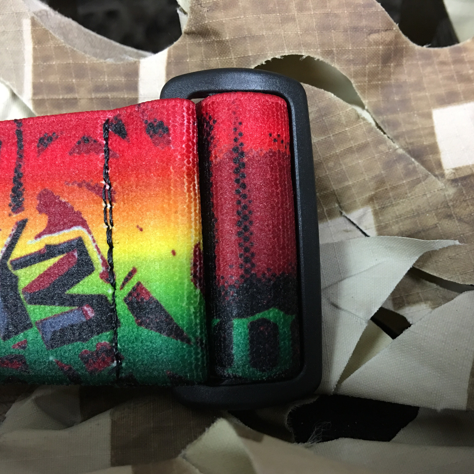 NEW KM Paintball Universal Mask Goggle Strap - 09 Rasta Brooklyn