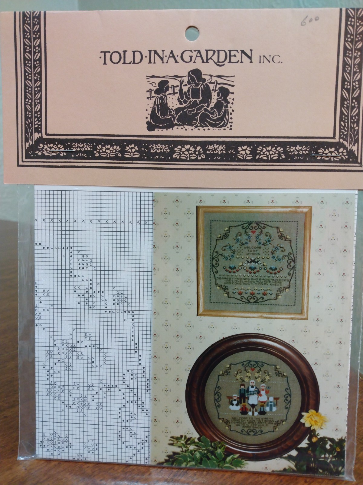 Told in a Garden Cross Stitch Pattern - Baby Garden Various Sizes NIP