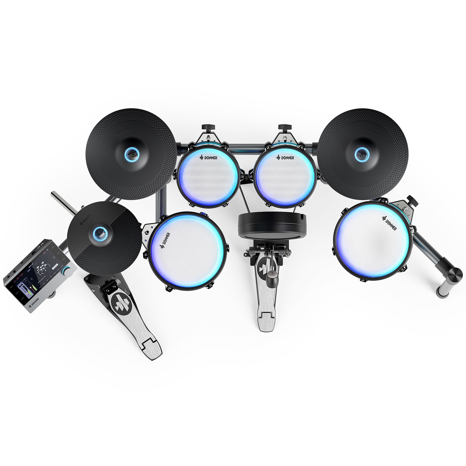 Donner BackBeat Electric Drum Kit with Touchscreen Customize Drum Pad RGB Colors