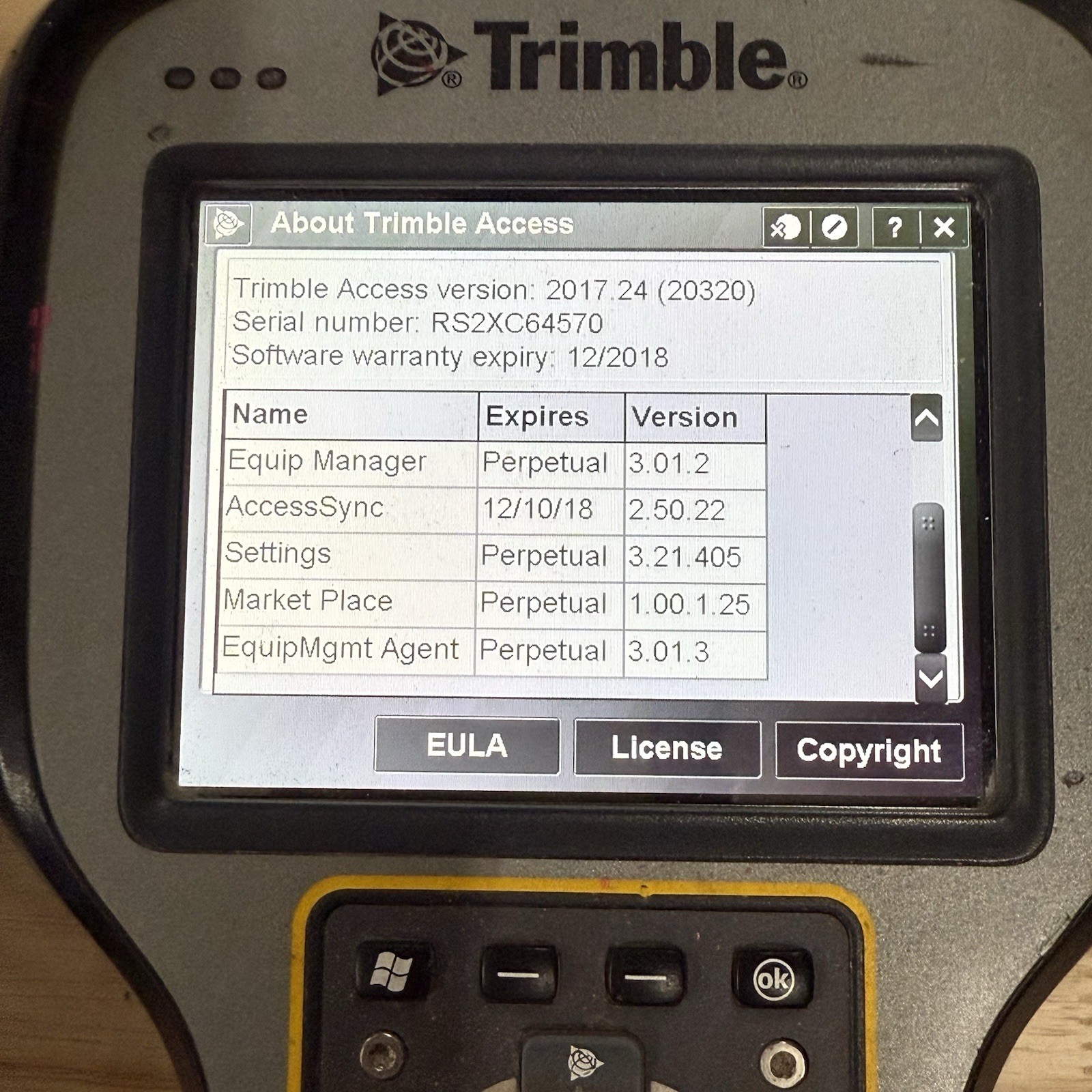 Trimble TSC3 Field Controller Data Collector w/ Trimble Access V2017.24