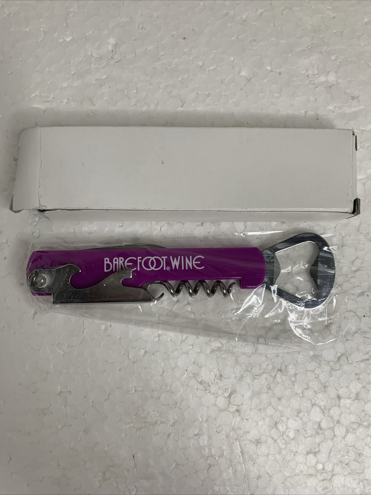 Barefoot Wine Key Corkscrew Knife Waiter Purple Bottle Opener