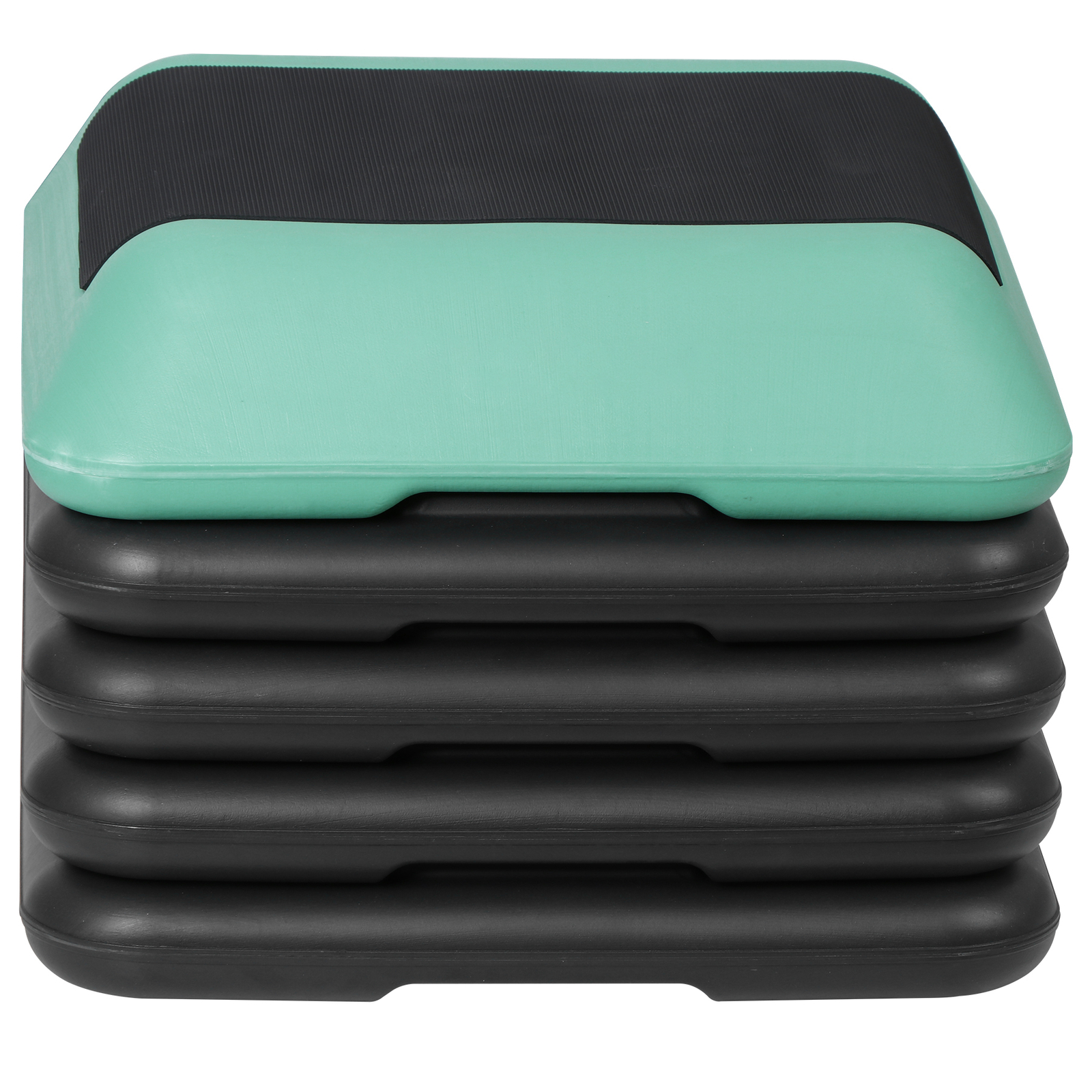 16" Adjustable Aerobic Stepper Exercise Workout Step Platform with 4 Riser Green
