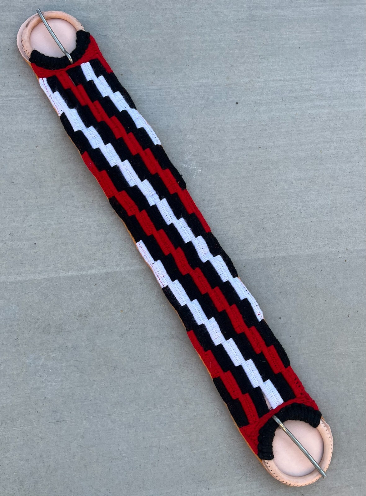 36" RED AND BLACK CHARRO SADDLE HORSE CINCH, CINCHO CHARRO PARA CABALLO,  GIRTH