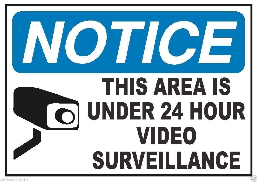 Notice 24 Video Surveillance Safety Sticker Decal
