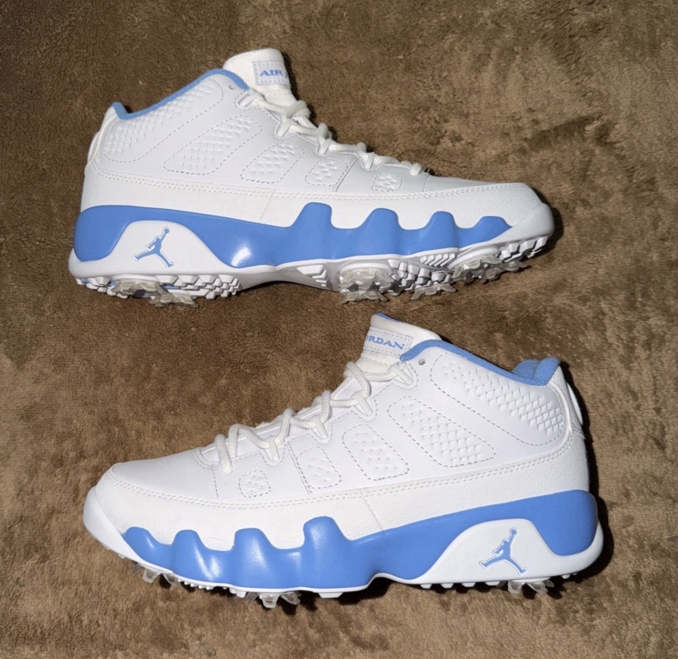 Nike Air Jordan 9 Retro Low G Golf UNC University Blue White FJ5934-101 Size 7