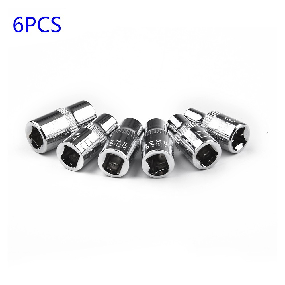 1/4 Inch Drive Sockets Wrenches Steel E4 E5 E6 E7 E8 E10 Supplies Equipment