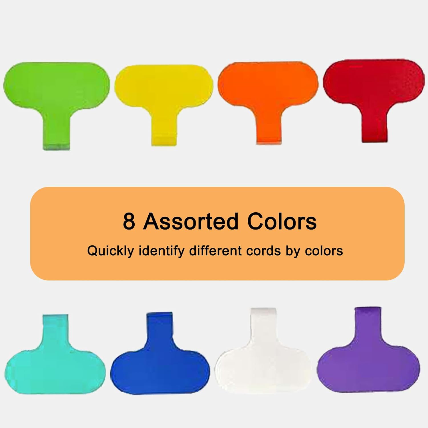 40 Pcs Multi Color Cable Labels, Oval Wire Labels for Electronics, Computer & In