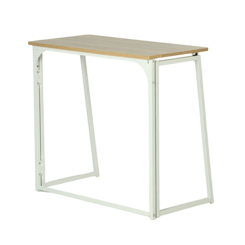 Folding Table Portable Compact Metal Frame Modern Design No Assembly Needed New