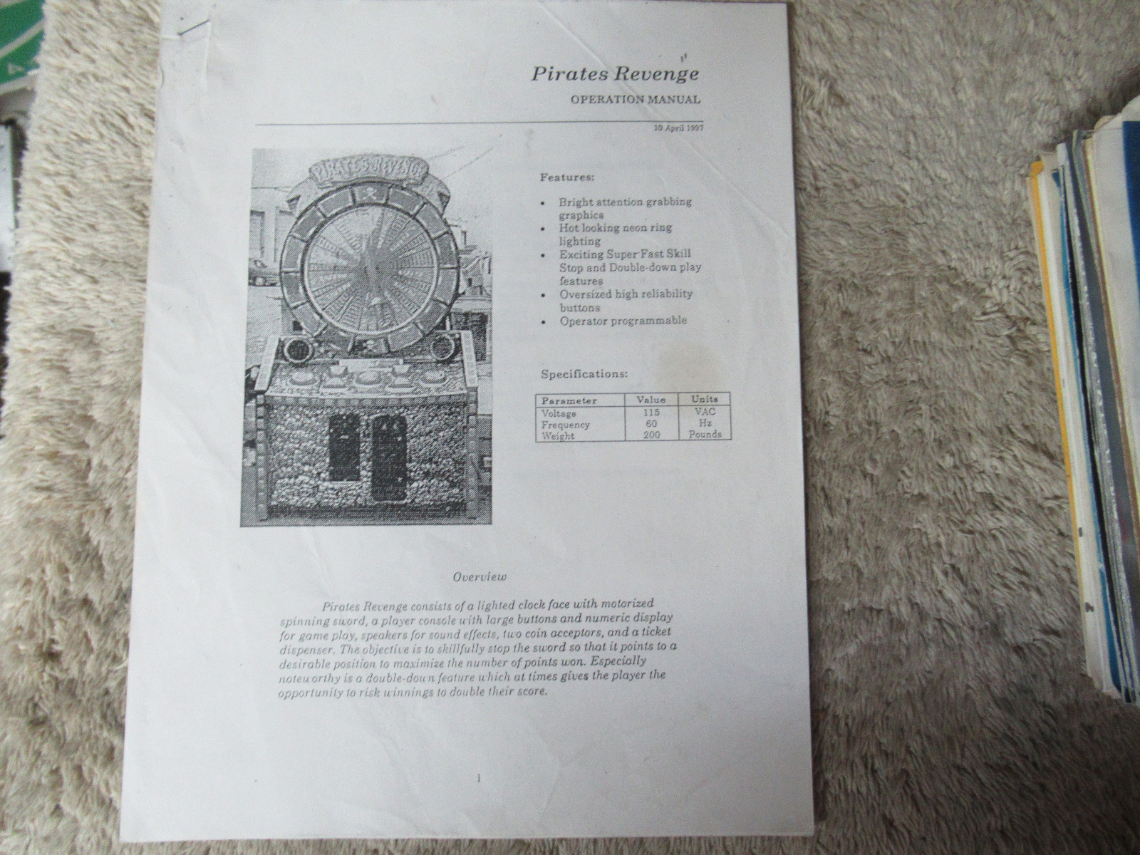 PIRATES REVENGE  planet earth REDEMPTION game manual