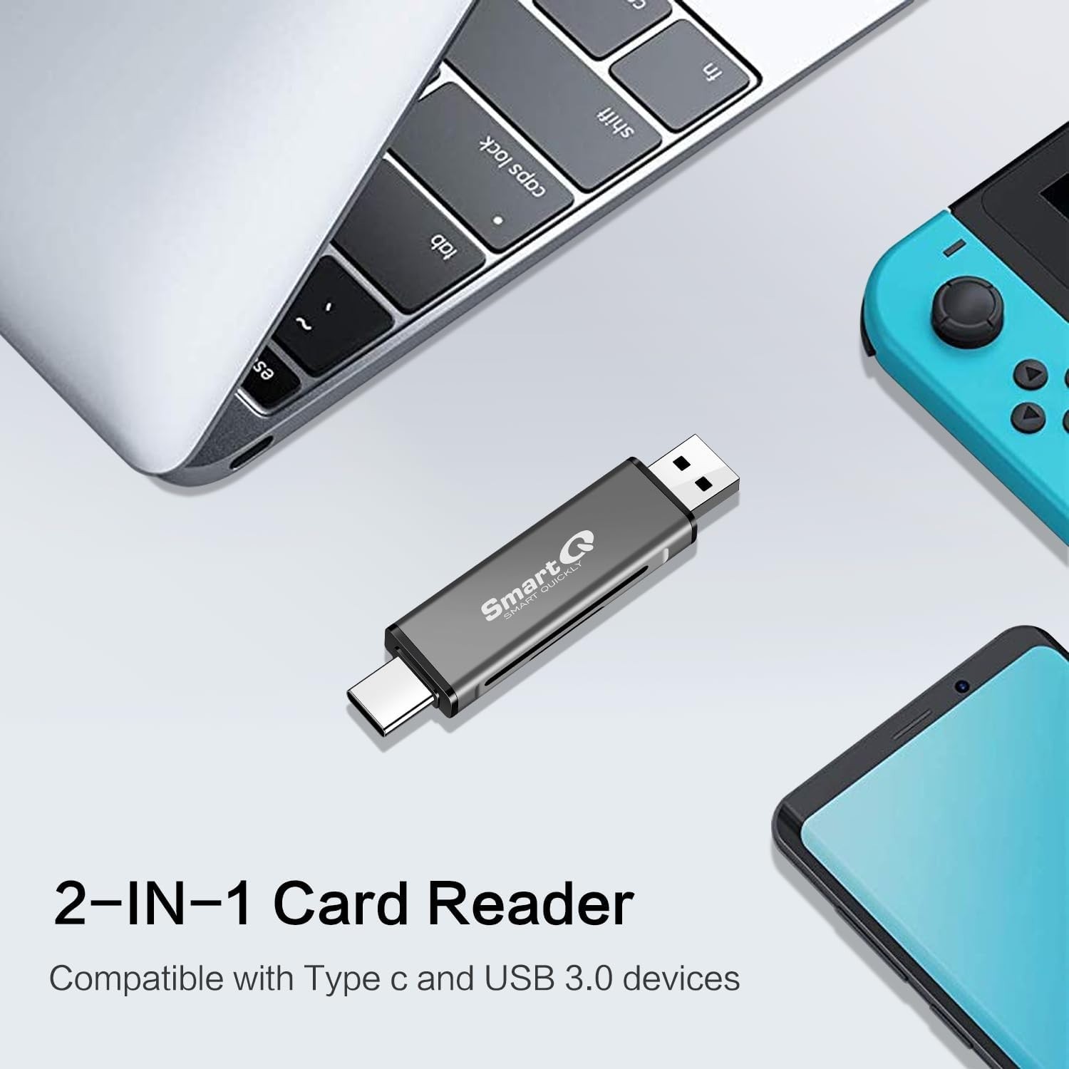 Compact C350 USB C & USB 3.0 Card Reader - Effortless Data Transfer Everywhere