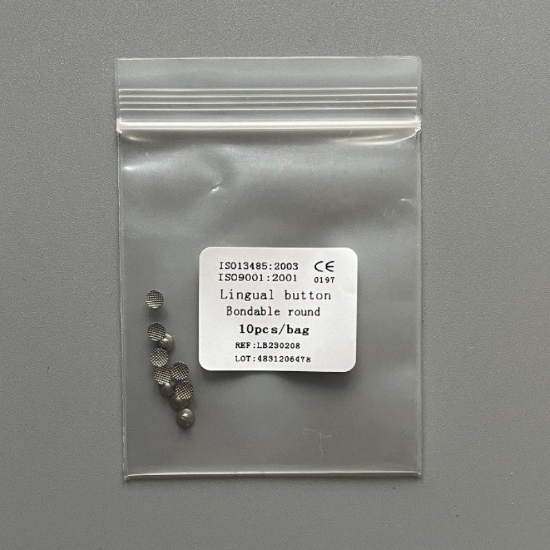 20 Pcs Dental Lingual Buttons Orthodontic Bondable Round/Rectangular Mesh Base