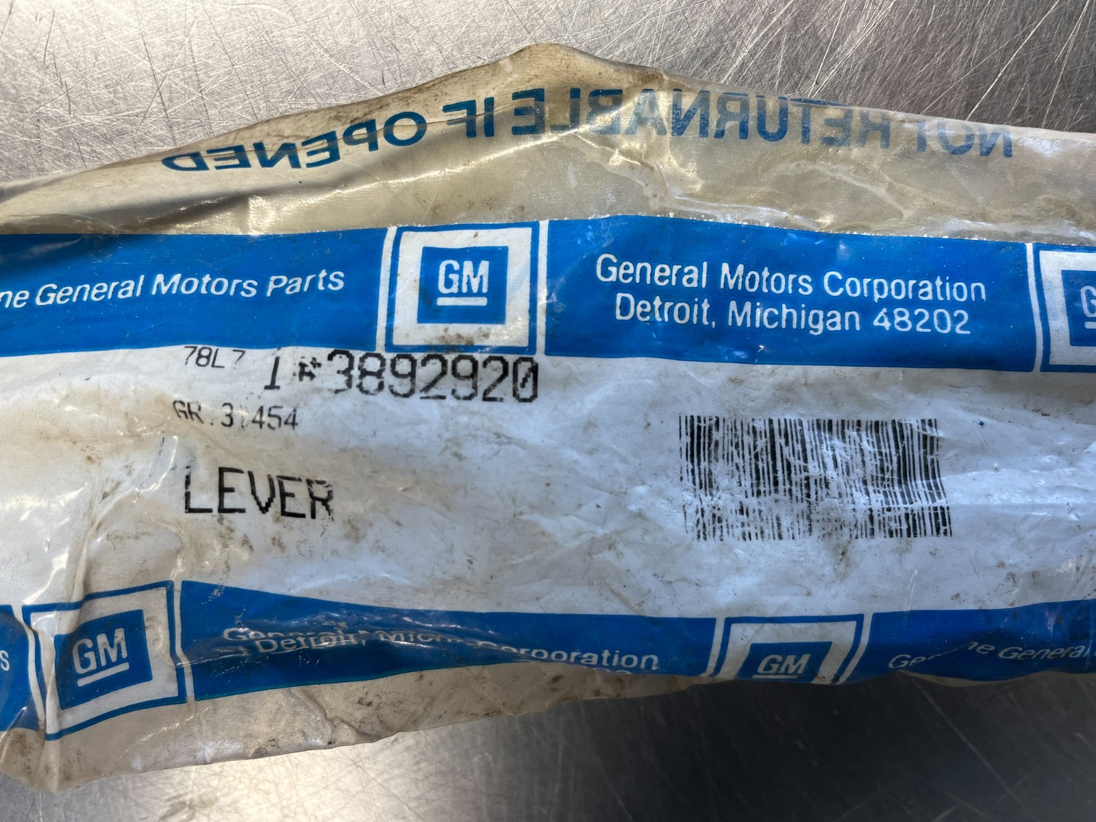 3892920 Genuine OEM GM LEVER