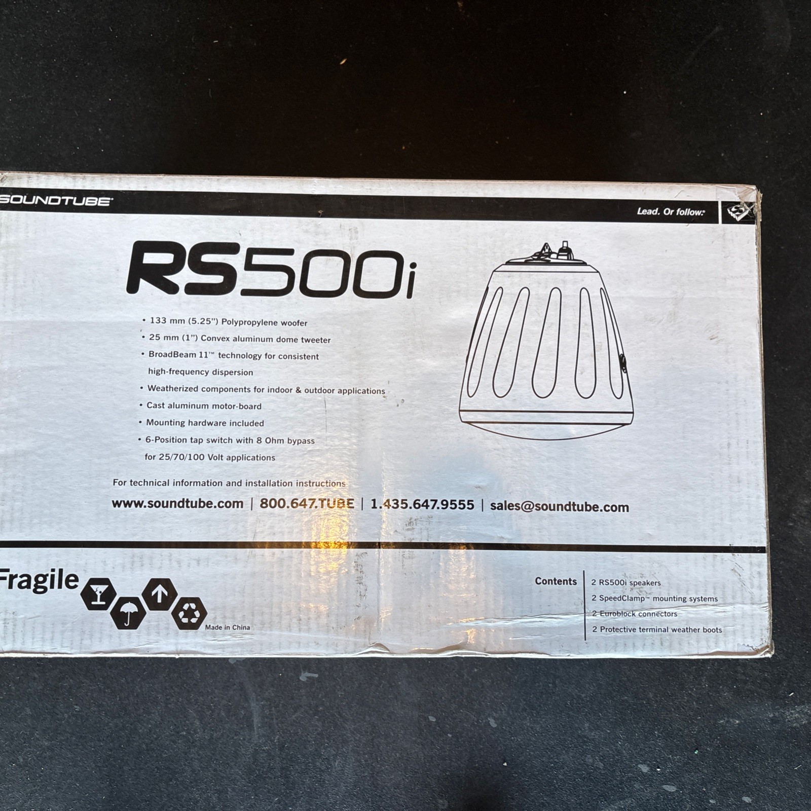 New SoundTube RS500i-WH 5.25" Commercial Indoor/Outdoor Pendant Ceiling Speakers