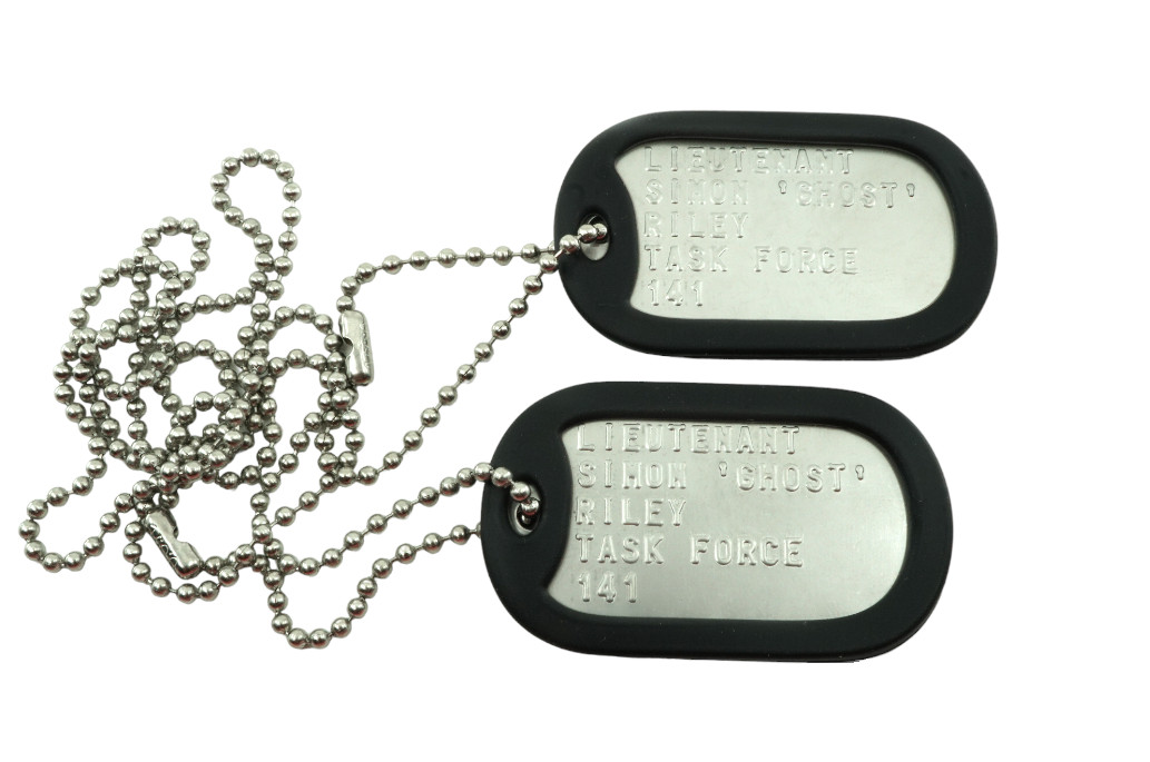 Lieutenant Simon "Ghost" Riley Military Dog Tag Set Cosplay Halloween Prop